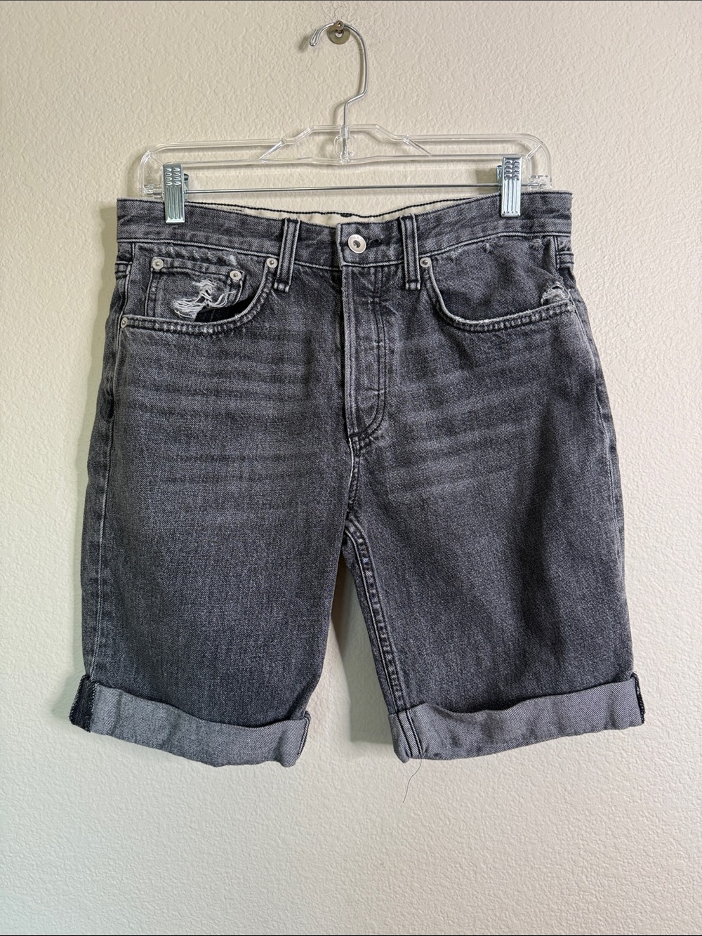 Rag & Bone denim shorts women’s 26 grey EUC